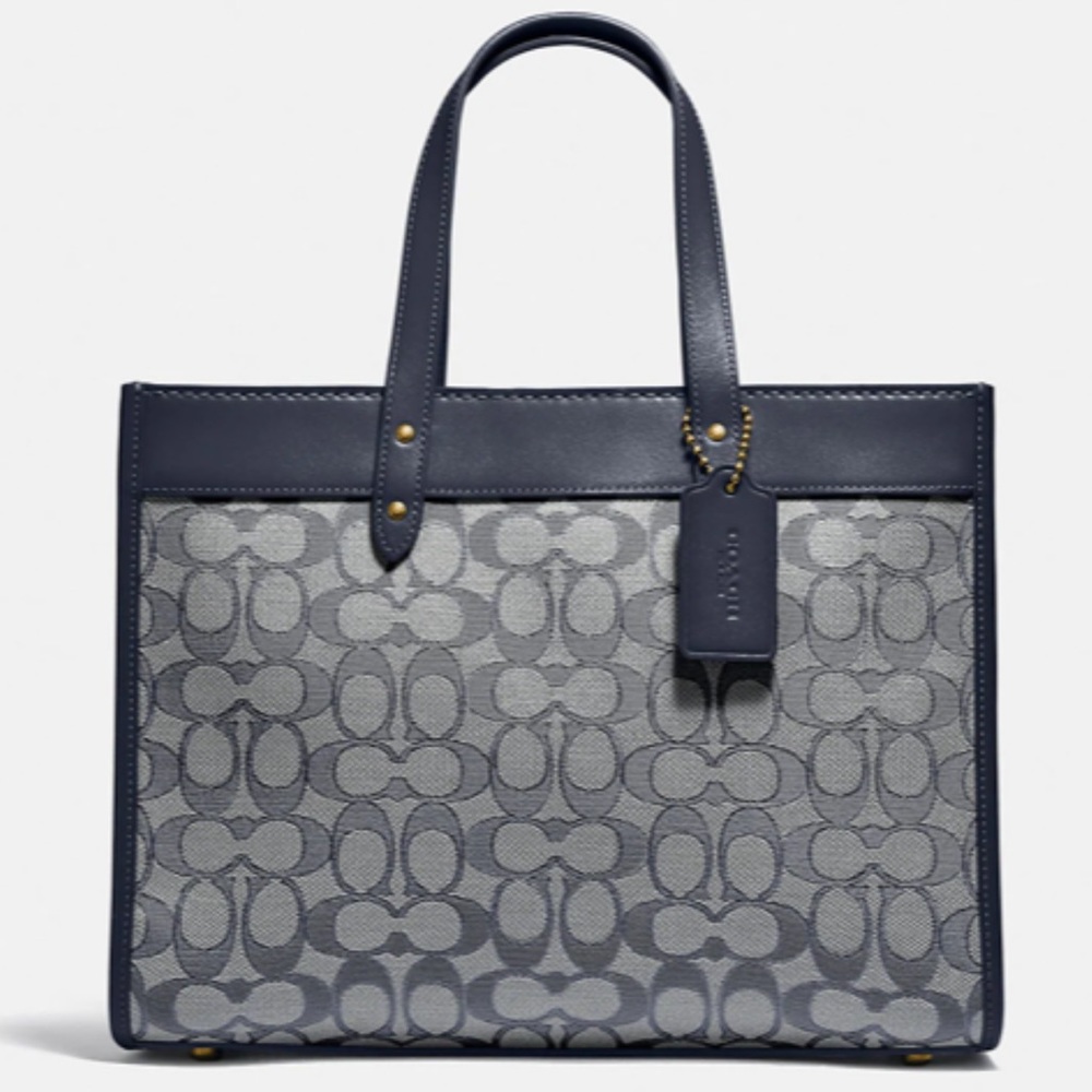 Coach Signature Jacquard Field Tote 30